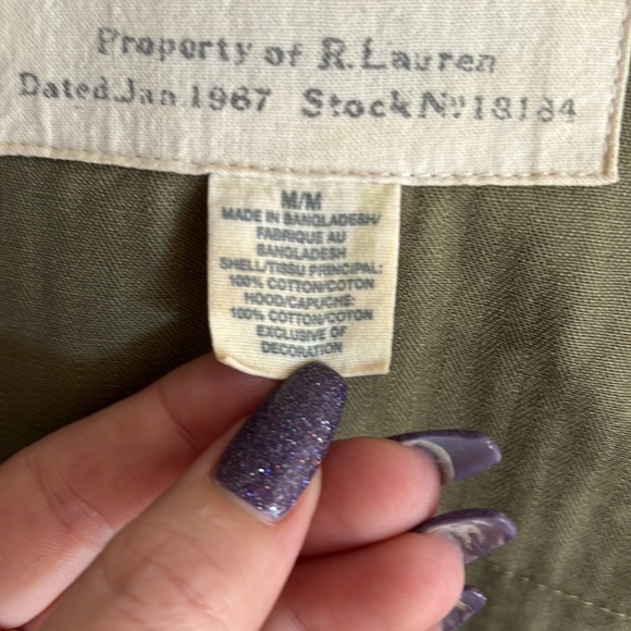 VTG Ralph Lauren Denim Supply Military American Flag Distress Jacket Medium M - Picture 7 of 9